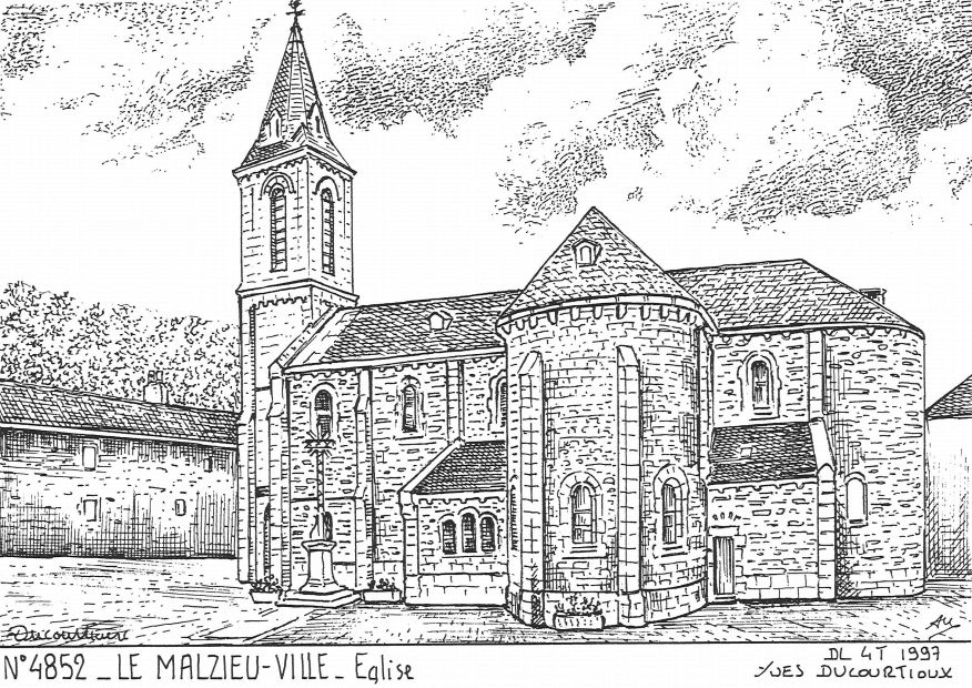 N 48052 - LE MALZIEU VILLE - église